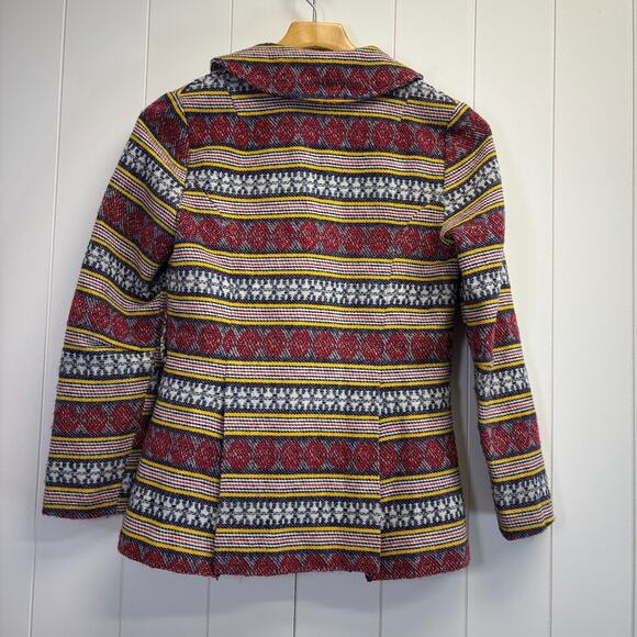 VTG Peerless of Boston Women Academia Tweed Wool Blend Peacoat Size 8 Hipster - Picture 2 of 9